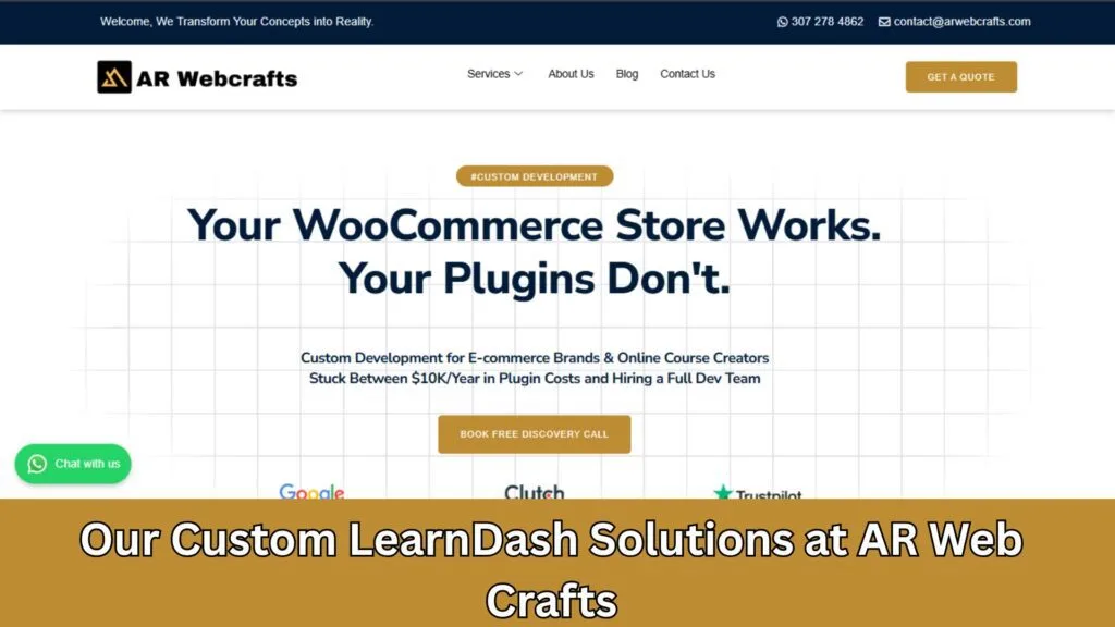 Our Custom LearnDash Solutions at AR Web Crafts